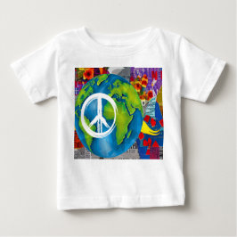 Camiseta Para Bebê Camiseta de Bebê da Paz Mundial