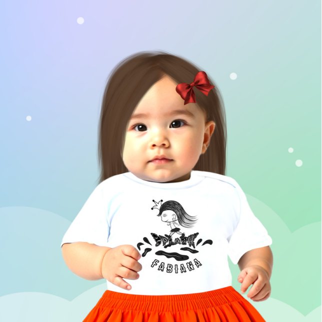 Camiseta Para Bebê Camiseta de bebê da princesa correndo (Criador carregado)