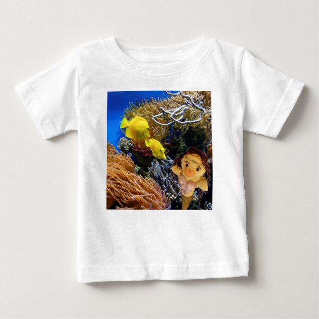 Camiseta Para Bebê Camiseta de Bebê Danni a Sereia (Frente)