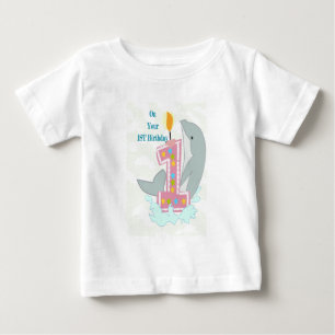 Camiseta Para Bebê Camiseta de bebê de 1º aniversário