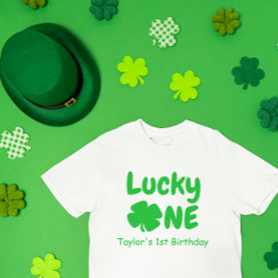 Camiseta Para Bebê Camiseta de bebê de 1º aniversário Lucky One