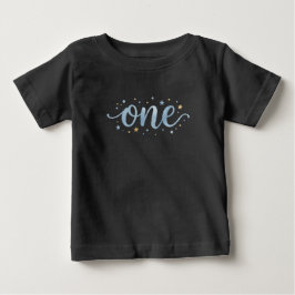 Camiseta Para Bebê Camiseta de Bebê de 1º Aniversário One Watercolor