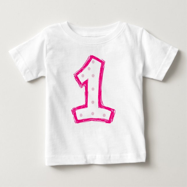 Camiseta Para Bebê Camiseta de bebê de 1 ano (Frente)