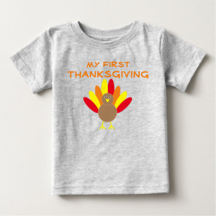 Camiseta Para Bebê Camiseta de Bebê de Ação de Graças 1rua