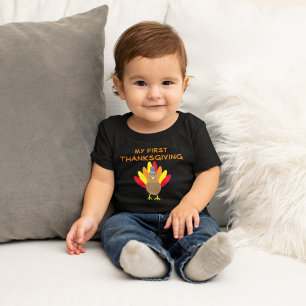 Camiseta Para Bebê Camiseta de Bebê de Ação de Graças 1rua