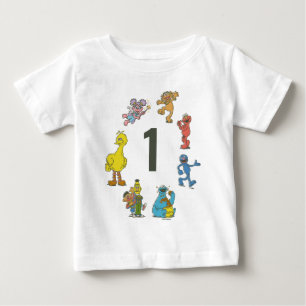 Camiseta Para Bebê Camiseta de Bebê de Aniversário com Personagens Cl