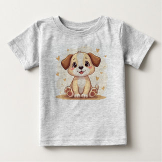 Camiseta Para Bebê Camiseta de bebê de cachorrinho giro
