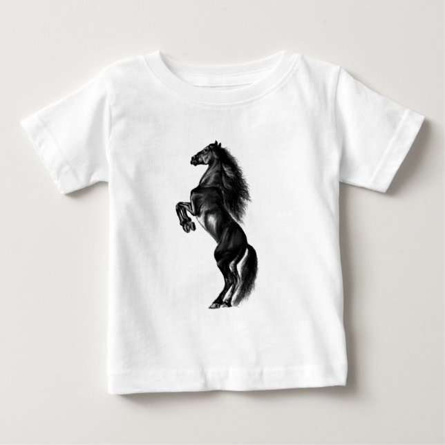 Camiseta Para Bebê Camiseta de Bebê de Cavalo Inteiro (Frente)