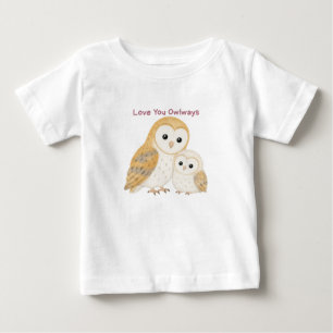 Camiseta Para Bebê Camiseta de Bebê de Coruja de Celeiro Fofa