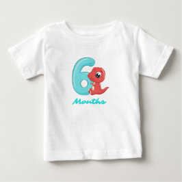 Camiseta Para Bebê Camiseta de bebê de dinossauro fofo de seis meses