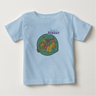 Camiseta Para Bebê Camiseta de bebê de domingo preguiçoso