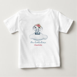 Camiseta Para Bebê Camiseta de Bebê de Elefante Gelado Pequeno Cutie