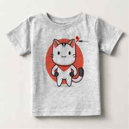 Camiseta Para Bebê Camiseta de bebê de gato doce - Design de gatinho 