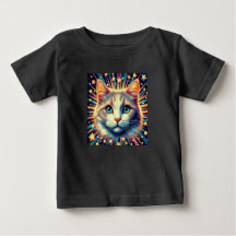 Camiseta de bebê de gato giro!