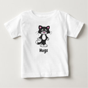 Camiseta Para Bebê Camiseta de bebê de gato Tuxedo