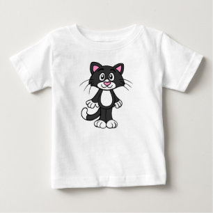 Camiseta Para Bebê Camiseta de bebê de gato Tuxedo