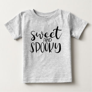 Camiseta Para Bebê Camiseta De Bebê De Halloween Doce E Louca