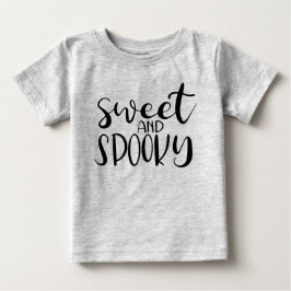 Camiseta Para Bebê Camiseta De Bebê De Halloween Doce E Spooky