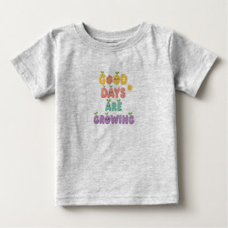 Camiseta Para Bebê Camiseta de Bebê Dias Felizes Estão Crescendo