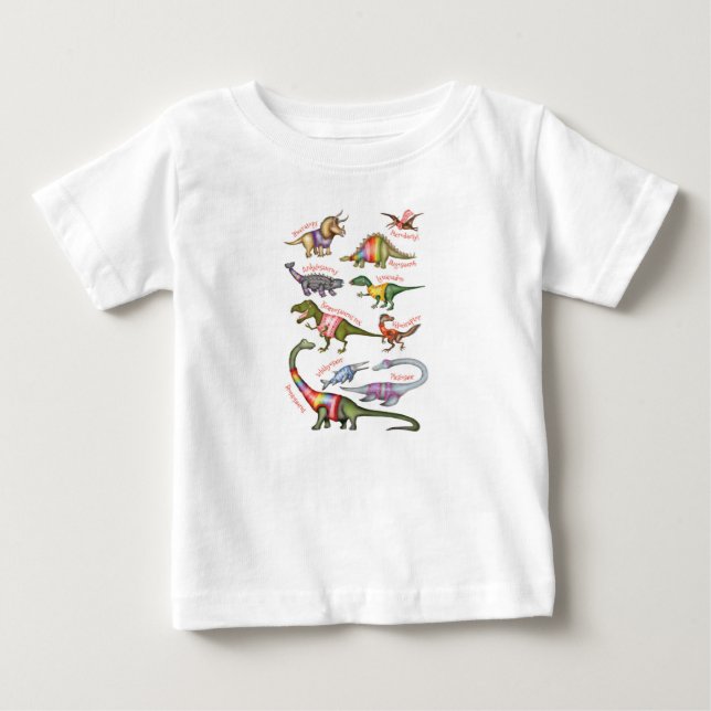Camiseta Para Bebê Camiseta de bebê dinossauro (Frente)