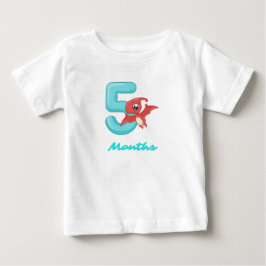 Camiseta Para Bebê Camiseta de bebê dinossauro fofo de cinco meses