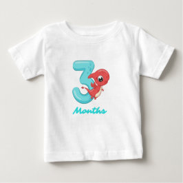 Camiseta Para Bebê Camiseta de bebê dinossauro fofo de três meses