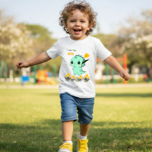 Camiseta Para Bebê Camiseta de Bebê Dinossauro Hortelã Fofa