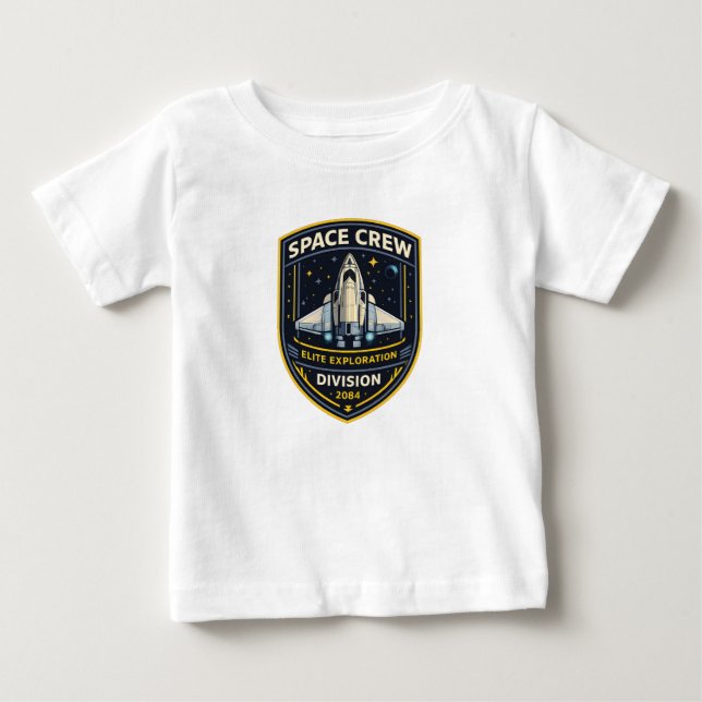 Camiseta Para Bebê Camiseta de Bebê Divisão de Exploração da Tripulaç (Frente)