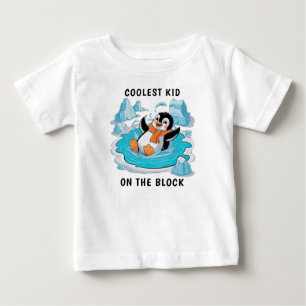 Camiseta Para Bebê Camiseta de bebê do Pinguim no Gelo
