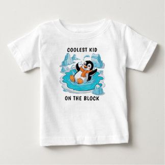 Camiseta Para Bebê Camiseta de bebê do Pinguim no Gelo