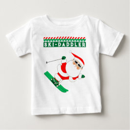 Camiseta Para Bebê Camiseta de Bebê Esquiador Engraçado