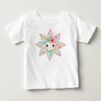 Camiseta Para Bebê Camiseta de Bebê Floral Pastel Fofa