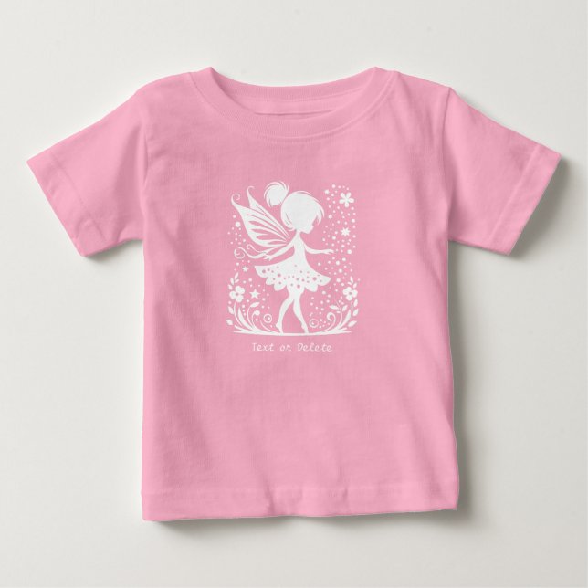 Camiseta Para Bebê Camiseta de Bebê Floral Pequena (Frente)