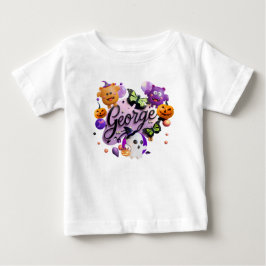 Camiseta Para Bebê Camiseta de bebê fofa de Halloween "George"