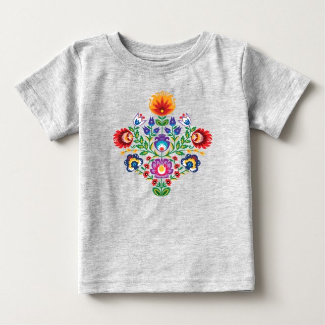 Camiseta Para Bebê Camiseta de bebê Folclórico (Frente)