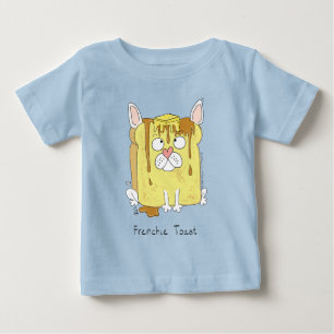 Camiseta Para Bebê Camiseta de Bebê Frenchie Toast French Bulldog Kid