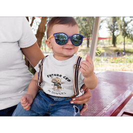 Camiseta Para Bebê Camiseta de Bebê Futuro CEO Engraçado Presente de 