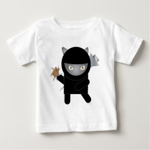 Camiseta Para Bebê camiseta de bebê gatinho ninja
