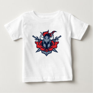Camiseta Para Bebê Camiseta de Bebê Guerreiro Touro Fofo