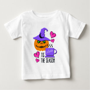 Camiseta Para Bebê Camiseta de Bebê Halloween Pumpkin Spice – Blusa F