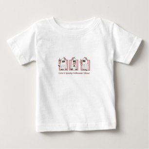 Camiseta Para Bebê Camiseta de bebê Kawaii Halloween – Fofa e Assusta