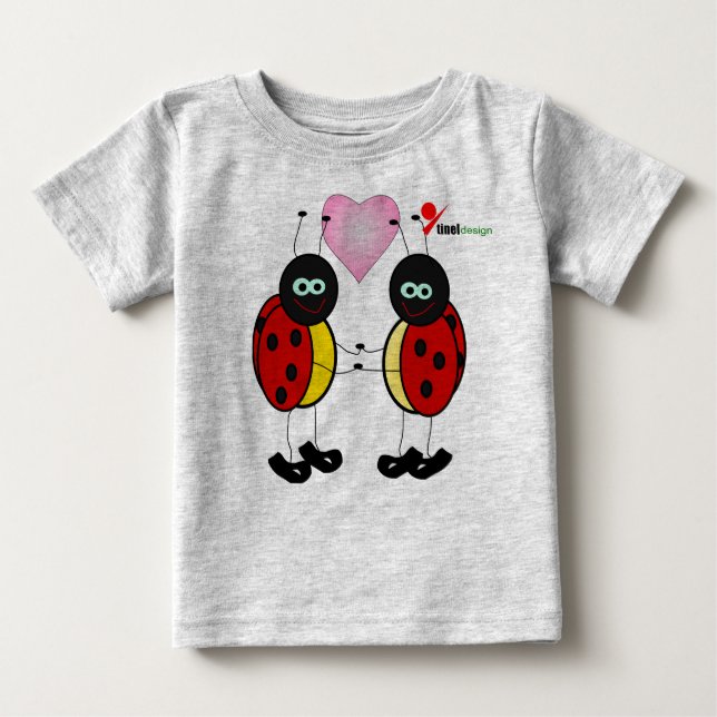 Camiseta Para Bebê Camiseta de Bebê Ladybug (Frente)