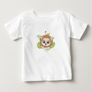 Camiseta Para Bebê Camiseta de Bebê Leão Fofo