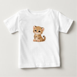 Camiseta Para Bebê Camiseta de Bebê Leopardo – Bebês Malhados e Listr