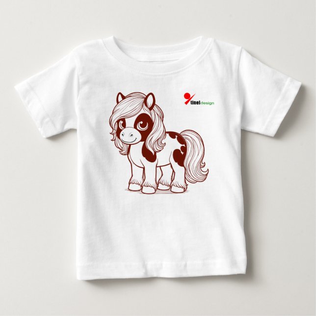 Camiseta Para Bebê Camiseta de Bebê Little Pony (Frente)