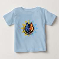 Camiseta de Bebê Lobo Fofo