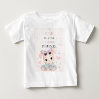 Camiseta Para Bebê Camiseta de Bebê Mais Fofo Que Seu Influenciador F