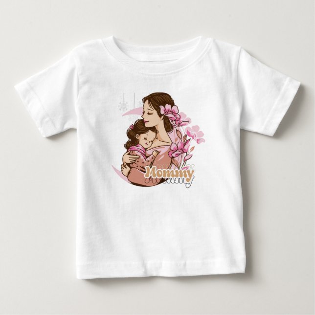 Camiseta Para Bebê Camiseta de bebê mamãe (Frente)