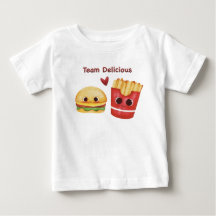 Camiseta de Bebê Melhores Amigos Cute Burger & Fri