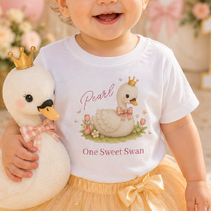Camiseta Para Bebê Camiseta de Bebê Menina 1º Aniversário One Sweet S